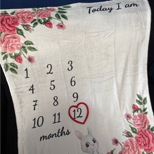 Floral Baby Milestone Blanket